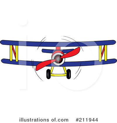 Royalty-Free (RF) Biplane Clipart Illustration by Pams Clipart - Stock Sample #211944