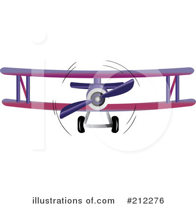 Royalty-Free (RF) Biplane Clipart Illustration by Pams Clipart - Stock Sample #212276