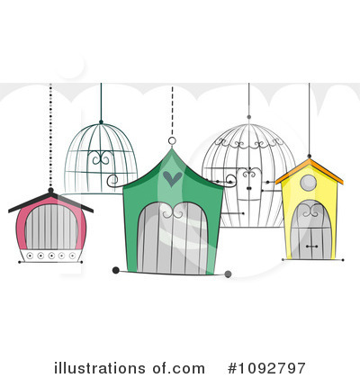 Royalty-Free (RF) Bird Cage Clipart Illustration by BNP Design Studio - Stock Sample #1092797