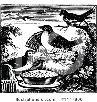 Royalty-Free (RF) Bird Clipart Illustration by Prawny Vintage - Stock Sample #1147866
