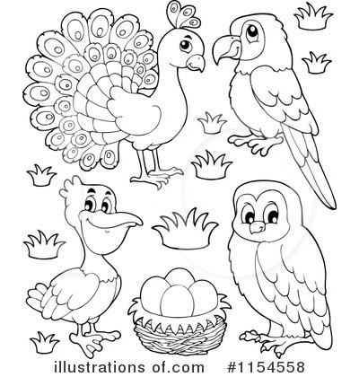 Royalty-Free (RF) Bird Clipart Illustration by visekart - Stock Sample #1154558