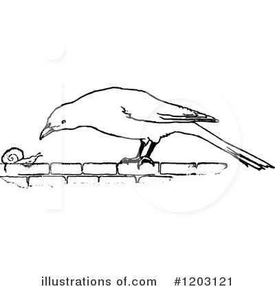 Royalty-Free (RF) Bird Clipart Illustration by Prawny Vintage - Stock Sample #1203121