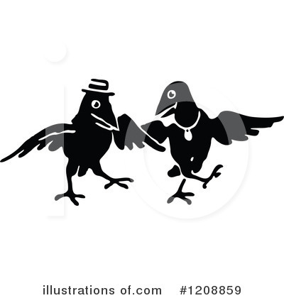 Royalty-Free (RF) Bird Clipart Illustration by Prawny Vintage - Stock Sample #1208859