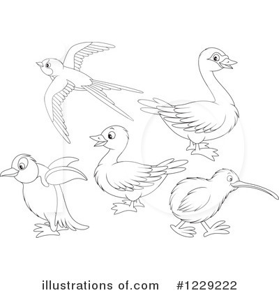 Royalty-Free (RF) Bird Clipart Illustration by Alex Bannykh - Stock Sample #1229222