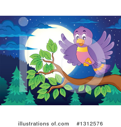 Royalty-Free (RF) Bird Clipart Illustration by visekart - Stock Sample #1312576