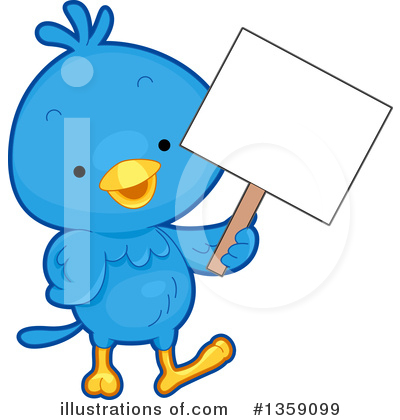 Blue Birds Clipart #1359099 by BNP Design Studio