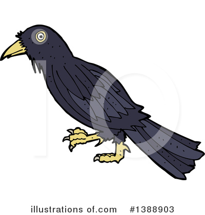 Crow Clipart #1388903 by lineartestpilot