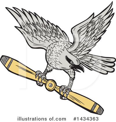 Royalty-Free (RF) Bird Clipart Illustration by patrimonio - Stock Sample #1434363