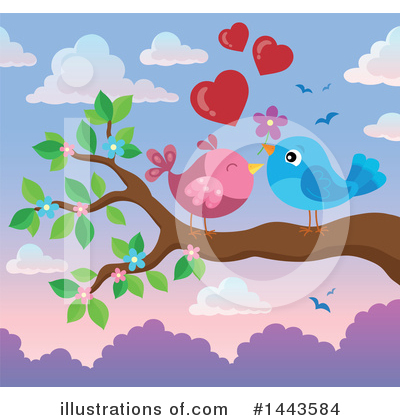 Love Birds Clipart #1443584 by visekart