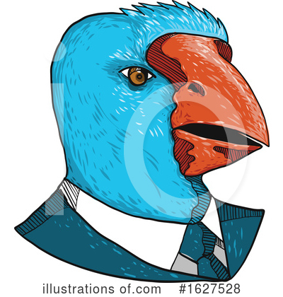 Royalty-Free (RF) Bird Clipart Illustration by patrimonio - Stock Sample #1627528