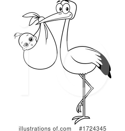Stork Clipart #1724345 by Hit Toon