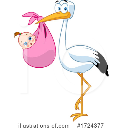 Stork Clipart #1724377 by Hit Toon