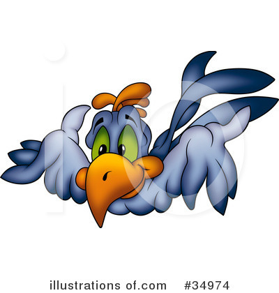 Royalty-Free (RF) Bird Clipart Illustration by dero - Stock Sample #34974