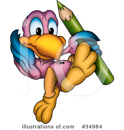 Royalty-Free (RF) Bird Clipart Illustration by dero - Stock Sample #34984
