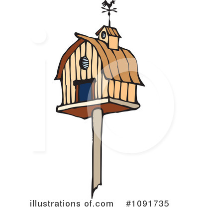 Birdhouse Clipart #1091735 by Steve Klinkel