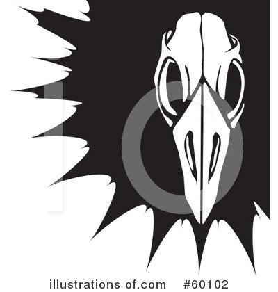 Royalty-Free (RF) Bird Skull Clipart Illustration by xunantunich - Stock Sample #60102