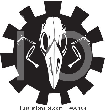 Royalty-Free (RF) Bird Skull Clipart Illustration by xunantunich - Stock Sample #60104