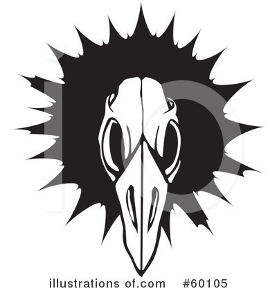 Royalty-Free (RF) Bird Skull Clipart Illustration by xunantunich - Stock Sample #60105