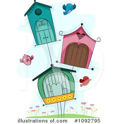 Royalty-Free (RF) Birdhouse Clipart Illustration by BNP Design Studio - Stock Sample #1092795