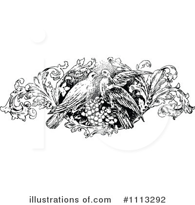 Royalty-Free (RF) Birds Clipart Illustration by Prawny Vintage - Stock Sample #1113292