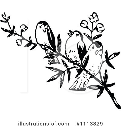 Royalty-Free (RF) Birds Clipart Illustration by Prawny Vintage - Stock Sample #1113329