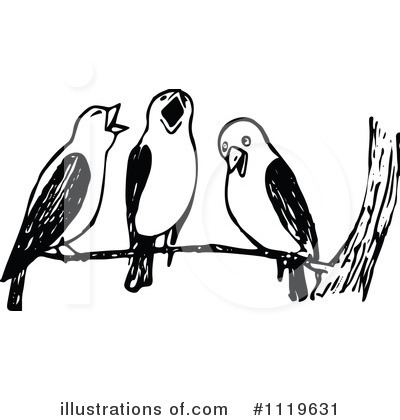 Royalty-Free (RF) Birds Clipart Illustration by Prawny Vintage - Stock Sample #1119631
