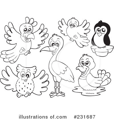 Royalty-Free (RF) Birds Clipart Illustration by visekart - Stock Sample #231687