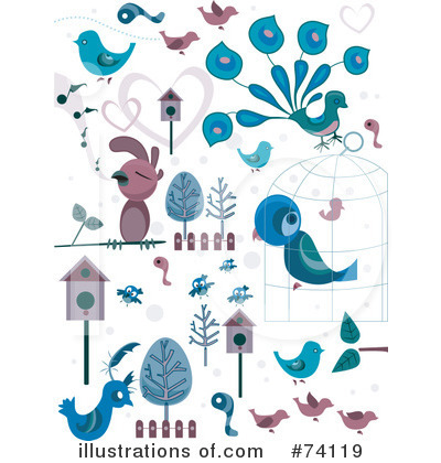 Royalty-Free (RF) Birds Clipart Illustration by BNP Design Studio - Stock Sample #74119