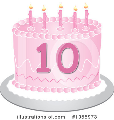 Royalty-Free (RF) Birthday Cake Clipart Illustration by Pams Clipart - Stock Sample #1055973