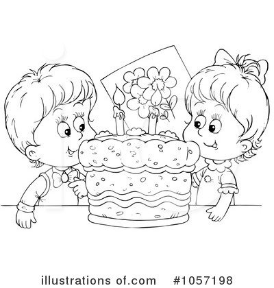 Royalty-Free (RF) Birthday Cake Clipart Illustration by Alex Bannykh - Stock Sample #1057198
