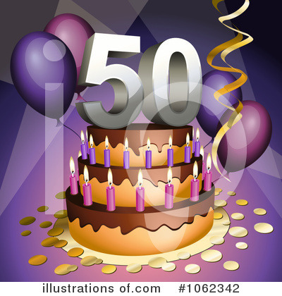 Royalty-Free (RF) Birthday Cake Clipart Illustration by Oligo - Stock Sample #1062342