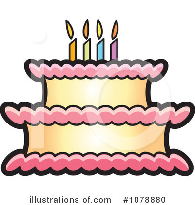 Royalty-Free (RF) Birthday Cake Clipart Illustration by Lal Perera - Stock Sample #1078880