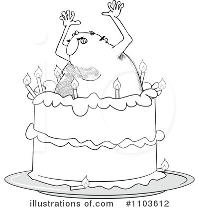 Royalty-Free (RF) Birthday Cake Clipart Illustration by djart - Stock Sample #1103612