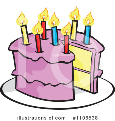 Royalty-Free (RF) Birthday Cake Clipart Illustration by Cartoon Solutions - Stock Sample #1106538