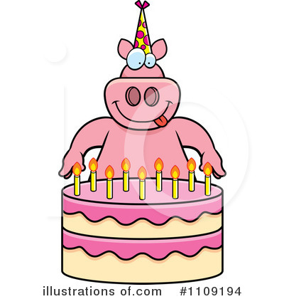 Birthday Cake Clipart #1109194 by Cory Thoman