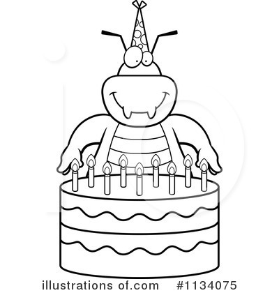 Royalty-Free (RF) Birthday Cake Clipart Illustration by Cory Thoman - Stock Sample #1134075