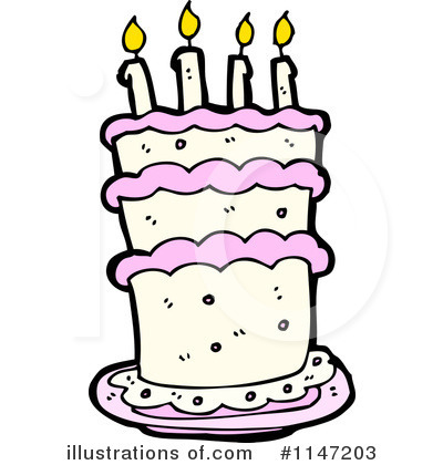 Royalty-Free (RF) Birthday Cake Clipart Illustration by lineartestpilot - Stock Sample #1147203