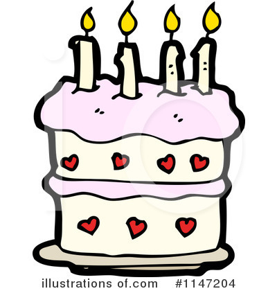 Royalty-Free (RF) Birthday Cake Clipart Illustration by lineartestpilot - Stock Sample #1147204