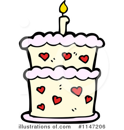 Royalty-Free (RF) Birthday Cake Clipart Illustration by lineartestpilot - Stock Sample #1147206
