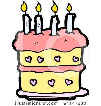 Royalty-Free (RF) Birthday Cake Clipart Illustration by lineartestpilot - Stock Sample #1147208