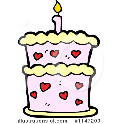 Royalty-Free (RF) Birthday Cake Clipart Illustration by lineartestpilot - Stock Sample #1147209