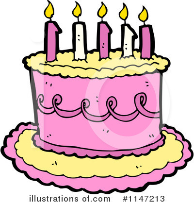 Royalty-Free (RF) Birthday Cake Clipart Illustration by lineartestpilot - Stock Sample #1147213