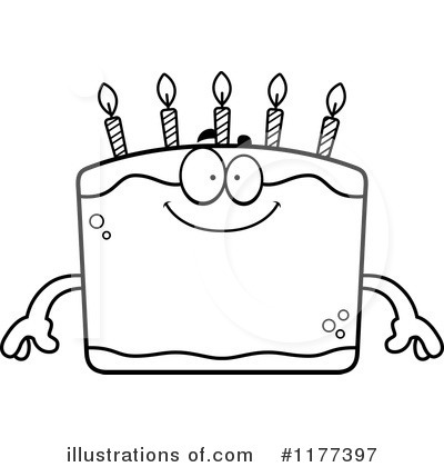 Royalty-Free (RF) Birthday Cake Clipart Illustration by Cory Thoman - Stock Sample #1177397