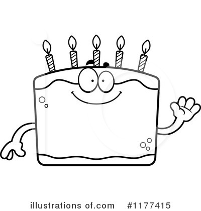 Royalty-Free (RF) Birthday Cake Clipart Illustration by Cory Thoman - Stock Sample #1177415