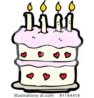 Royalty-Free (RF) Birthday Cake Clipart Illustration by lineartestpilot - Stock Sample #1194416