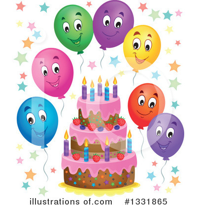 Royalty-Free (RF) Birthday Cake Clipart Illustration by visekart - Stock Sample #1331865