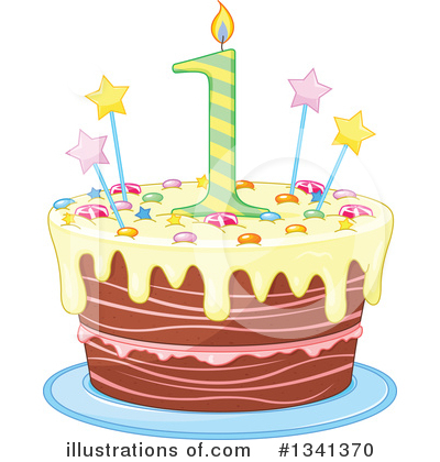 Royalty-Free (RF) Birthday Cake Clipart Illustration by Pushkin - Stock Sample #1341370