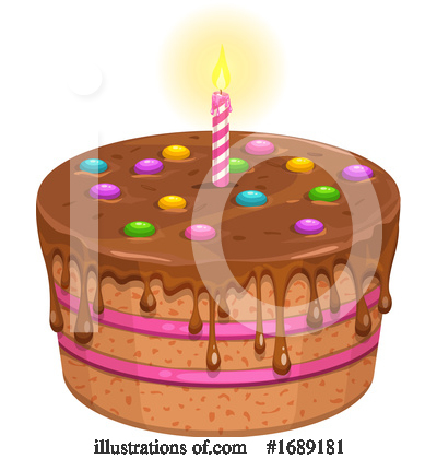 Royalty-Free (RF) Birthday Cake Clipart Illustration by Vector Tradition SM - Stock Sample #1689181