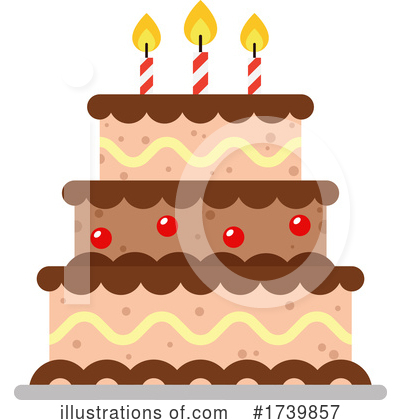 Royalty-Free (RF) Birthday Cake Clipart Illustration by Hit Toon - Stock Sample #1739857