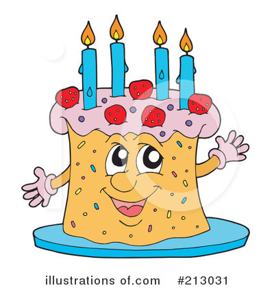 Royalty-Free (RF) Birthday Cake Clipart Illustration by visekart - Stock Sample #213031